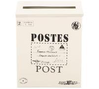 Boîte aux Lettres Vintage en Fer Beige, Style Américain Simple
