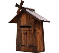 Boîte aux lettres vintage en forme de moulin à vent pour intérieur/extérieur, fabriquée à la main, porte-courrier unique avec porte d'entrée