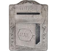 Boîte aux lettres vintage montage mural 26*9,5*34cm décoration de la maison (gris)