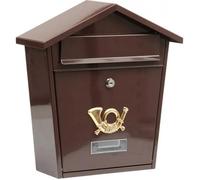 Boîte aux lettres - Vorel - 78582 - Acier allié - 380 x 320 x 105 mm - Marron