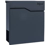 Boîte aux lettres Zelsius Wave avec compartiment à journaux, effet soft-close intégré, RAL7016 anthracite