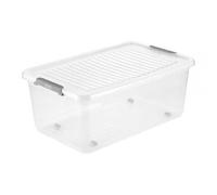 Boite avec couvercle clips et roulettes 37 ou 56 litres