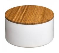 Boite avec couvercle miroir ""Natureo"" Atmosphéra. - Blanc