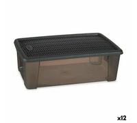 Boîte avec couvercle Stefanplast Elegance Gris 19,5 x 11,5 x 33 cm plastique 5 L (12 pièces)