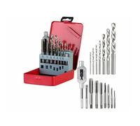 AGT Boîte avec 7 forets et 7 tarauds HSS-G pour perceuse et tourne-à-gauche