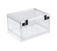 Boîte avec serrure - ABS 38,5 cm, récipient pour mot de passe, code à 3 chiffres | organisateur sûr et transparent, unité empilable pour médicaments, réfrigérateur, nourriture, maison, bureau, fa