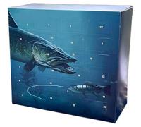 Boîte Aveugle de Pêche de Noël 2025 - 24 Jours de Leurres Surprises avec Compte À Rebours - Calendrier de L'avent pour Leurres de Pêche - Cadeau pour Père Grand-père