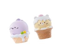 Boîte Aveugle D'ornements de Crème Glacée, Charmante Décoration de Bureau, Paquet de 2 Cadeaux Uniques pour les Amis de la Famille (2PCS)