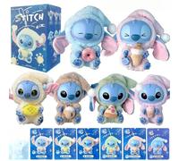 + # Boîte aveugle en peluche en vinyle, série Stitch Eat Algous Before Sleep, jouets mignons, poupée Labu V3, boîte mystère, sac pendentif, décor, cadeau fen se avec boîte