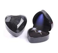 Boite Bague Coffret à alliances en forme de cœur, présentoir bijoux, coffret for anniversaire mariage, fiançailles(Starlit sky)