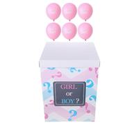 Boîte Ballon de Révélation de Genre Rose avec Confettis, Fête Prénatale | Papier, Design Unique, Usage Facile, Décor de Fête, Convient aux Célébrations de Grossesse