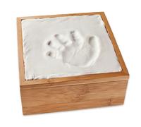 Boîte bambou pour empreintes de bébé