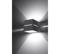 Boîte Bauhaus Applique Murale G9 Grise En Aluminium Lampe Intérieure