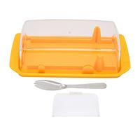 Boîte Beurre Rectangulaire 2 en 1, Rangement Fromage Caché, 20x11,5x5,5cm Bleu - Design Multiusage, Couteau Acier Inoxydable Inclus, Conservation Fraîche pour Cuisine Maison et (Boîte à découper