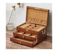 Boîte bijoux Boîtes de bijoux Organisateur for femmes Vintage Bijoux Boîtier avec tiroirs et grandes bijoux en bois organisateur for colliers, boucles d'oreilles, montres Organisateur bijoux (Size :