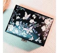 Boîte Bijoux Femme Bijoux Bibelot Souvenir Trésor Cadeau Filles Boîte À Bagues Coffre Organisateur Laque Avec Coquille D'ormeau Femmes En Bois(12*8*4cm) Grande Boite A Bijoux Femme(Type-B)