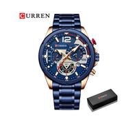 (Boîte bleue) Nouvelles montres vertes pour hommes de marque supérieure montre à quartz en acier inoxydable