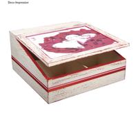 Rayher 62409000 Boîte en Bois avec Couvercle à Charnière - 24 x 24 x 12 cm