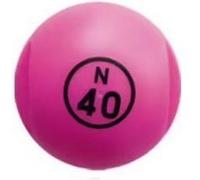 Boite boule de loto magnetique et 100 pions fuchsia - couvercle aimant ramasse jetons rangement - accessoires - set bingo et carte