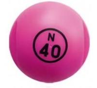 Boite boule de loto magnetique et 100 pions rose foncé - couvercle aimant ramasse jetons rangement - accessoires - set bingo et carte