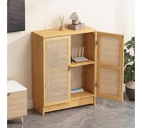 Boîte cachée pour routeur WiFi - Organiseur de stockage multimédia avec double étagères, housse de routeur autonome pour bureau à domicile, finition naturelle élégante, 80 x 60 x 25 cm