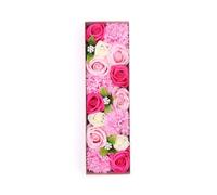 Boîte cadeau à fleur de savon - Boîte longue - Bénédictions de bébé - Rose