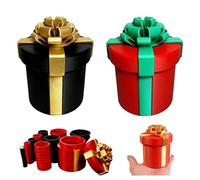 Boîte cadeau à vis emboîtable agaçante, Boîtes cadeaux emboîtables, Blague de boîte cadeau à vis for anniversaire, Noël, échange de cadeaux, Emballage cadeau humoristique(2pcs-A)