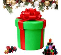 Boîte cadeau à vis emboîtables agaçante, puzzle farce réutilisable à 10 niveaux for argent et cadeaux, cadeau humoristique et original for anniversaires, Noël et décoration intérieure(E,7*7*8.6CM)