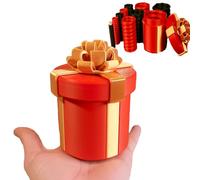 Boîte-Cadeau à vis emboîtée ennuyeuse, boîte à énigmes monétaires à vis réutilisable, boîte-Cadeau Surprise à 10 Couches pour Anniversaire, Noël et fête Amusante Red 7 x 7 x 8.6 cm