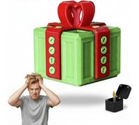 Boite Cadeau Agaçante,Cadeau Doigt D'honneur,Boîte à Surprise Farce Et Attrape 3D - Figurine Doigt D'honneur,Coffret Cadeau Agaçant Imprimé en 3D avec Vis (Vert, One Size)