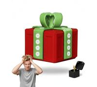 Boite Cadeau Agaçante,Cadeau Doigt D'honneur,Boîte à Surprise Farce Et Attrape 3D - Figurine Doigt D'honneur,Coffret Cadeau Agaçant Imprimé en 3D avec Vis (Rouge, One Size)