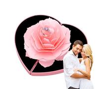 Boîte cadeau avec roses, boîte en forme de cœur avec roses pour toujours - d'amour 3D en cœur | Exprimez votre amour pour toujours à votre spécial avec qui