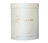 Boîte cadeau blanche avec support de fleurs imprimé anglais - Boîtes cadeaux gigognes rondes pour décorations de fête - Vase floral élégant - Seau de présentation de fleurs