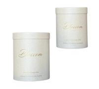 Boîte cadeau blanche avec support de fleurs imprimé anglais - Boîtes cadeaux gigognes rondes pour décorations de fête - Vase floral élégant - Seau de présentation de fleurs