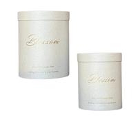 Boîte cadeau blanche avec support de fleurs imprimé anglais - Boîtes cadeaux gigognes rondes pour décorations de fête - Vase floral élégant - Seau de présentation de fleurs