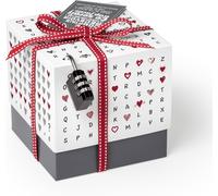 Boîte Cadeau, Boîte À Énigmes, Emballage De Cadeaux En Argent, Bons Pour Mariage, Saint-Valentin, Anniversaire De Mariage, Puzzle En Forme De C?ur, Taille S (12 Cm)