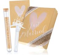 Boîte Cadeau, Cadeau D'argent Mariage - Cadeau Pour Les Jeunes Mariés - Boîte Cadeau Emballage Avec Carte De V?ux Éprouvette Et Bulles De Savon