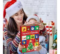 Boîte Cadeau Calendrier De Compte À Rebours Boîte d'Emballage Pliable à 24 | Calendrier D'Emballage Compte À Rebours Pour Noël pour Adolescents Adultes Garçons Filles Femmes Hommes Vacances