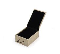 Boîte cadeau carrée pour collier, bracelet, bagues, pendentif, pour la Saint-Valentin, un anniversaire, Noël, un mariage, un anniversaire, Bois Lin Bois