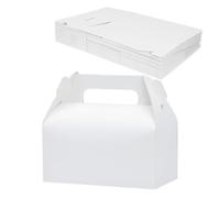 Boite Cadeau Carton Blanche pour les Fêtes (30 Pièces),Boite a Gateaux en Carton 16 x 9 x 10 cm,Boîtes cadeaux en papier kraft,Pour cadeaux, mariage, fête, jours festifs, pâtisseries