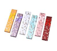 Boite Cadeau Coffret cadeau en carton for bijoux, 2 pièces, boîte rectangulaire, Bracelet, collier, Nail Art, bricolage, emballage de, organisateur rangement, couleurs mélangées(P 21x4.5x2cm)