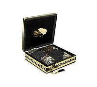 Boîte cadeau couverte en velours de prière islamique de luxe, set de luxe 4 pièces avec élégant velours couvert coran et perles de prière Tesbih et tapis de prière, Ramadan & Eid Gift, noir