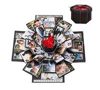 Boite Cadeau Creative, Boîte Surprise Explosion DIY Mémoire Box Album Photo Scrapbooking Gift Box, Anniversaire Mariage Saint Valentin Noël (6 Visage)