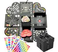 Boite Cadeau Creative, Boîte Surprise Explosion DIY Mémoire Box Album Photo Scrapbooking Gift Box, Anniversaire Mariage Saint Valentin Noël (4 Visage)
