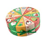 Boîte-cadeau de calendrier de l ' de vacances recyclable pour la fête de Noël Boîtes d ' emballage faites à la main élégantes Boîte d ' emballage de vacances polyvalente