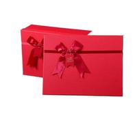 Boîte - cadeau de Noël avec couvercle avec noeud de ruban pour emballer la boîte - cadeau pour l'occupation de mariage de fête d'anniversaire
