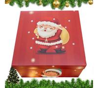 Boîte Cadeau de Noël,Boîtes Gourmandises pour Fêtes | Contenant en Papier Multicouche pour Fournitures de Noël et Adultes