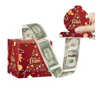 Boîte-cadeau de Noël en espèces Joyeux 2026 Nouvel An Décoration Surprise Argent Tirant Boîte Navidad Père Noël Cad