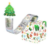 Boîte cadeau de Noël, rouleau d'argent, boîte surprise avec 50 sacs, boîte cadeau de Noël, boîte à rouleaux d'argent pour enfants et adultes