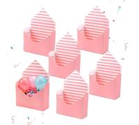 Boîte cadeau de Saint-Valentin - Organiseur en papier de 6 pièces, sac rectangulaire pour arrangement floral, grand paquet surprise vide, étui élégant pour accessoires de décoration de vacances pour
